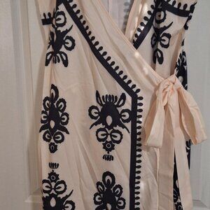 Temu Tie Cross-front Mini Dress